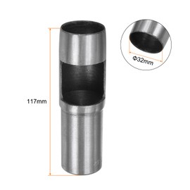 sourcing map Hollow Punch for Leather 32mm Round Hole Punch Tool for Belt Puncher Carbon Steel Single Punch for Watch Belts Cut Leather Craft Rubber Paper Fabric Plastic Soft Material