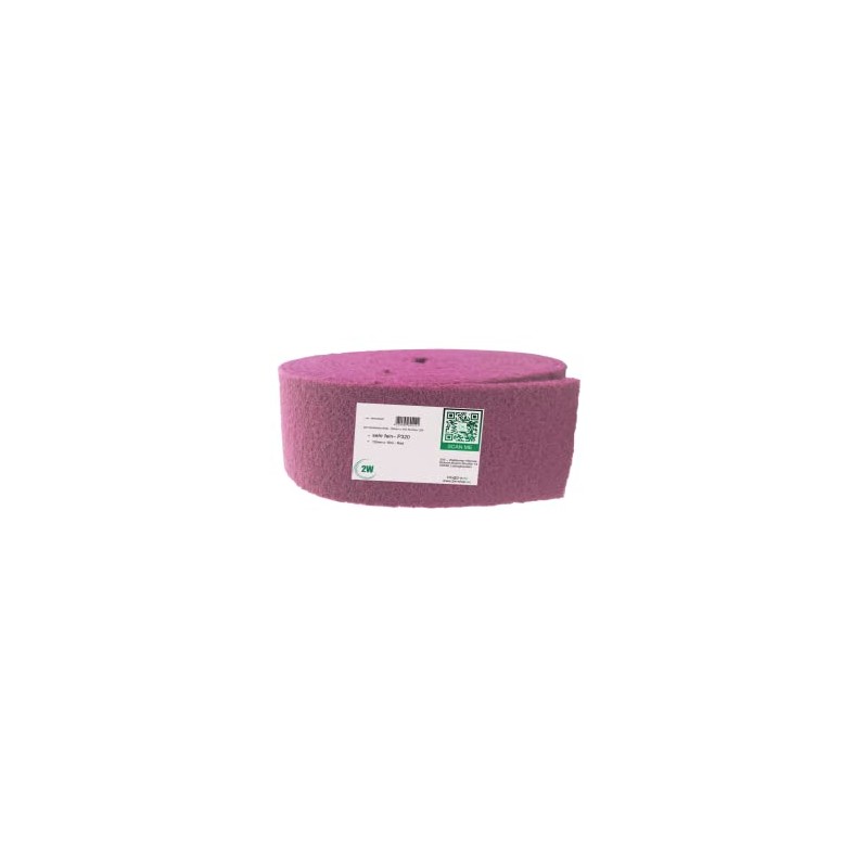 2W Sanding Fleece Roll 100 mm x 10 m Red