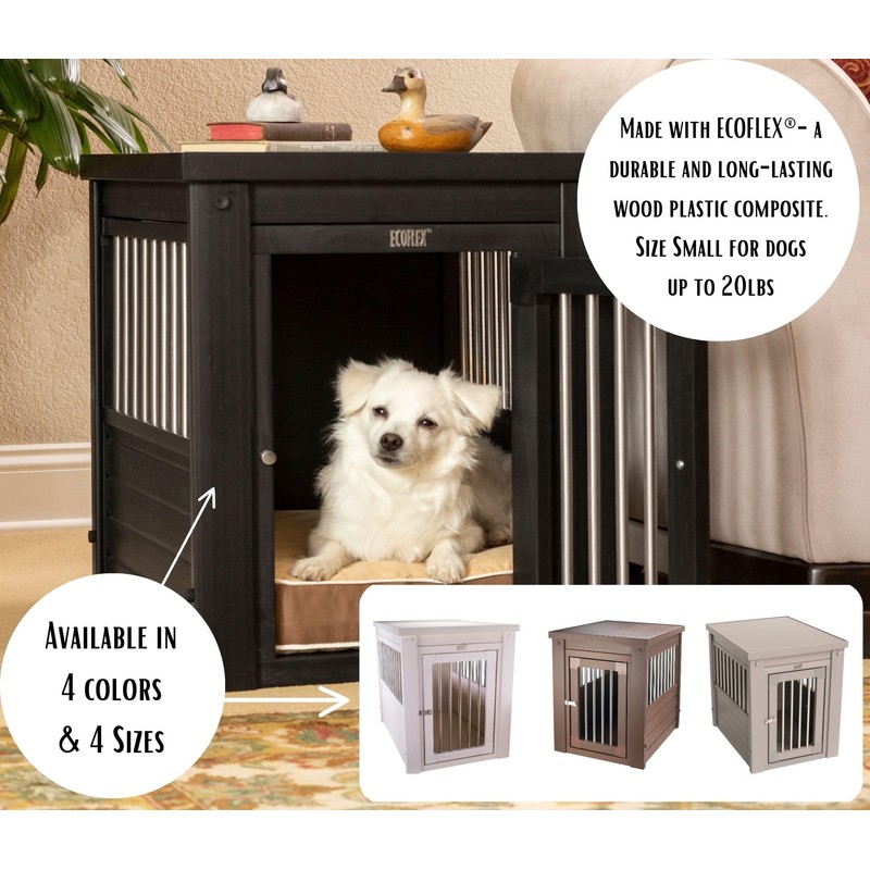 New Age Pet ecoFLEX Pet Crate/End Table, Small, Grey