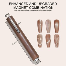 XEAOHESY 1 Piece Cat Eye Magnet for Nails 3-in-1 Nail Art Magnet Tool for Cat Eye Gel Nail Polish