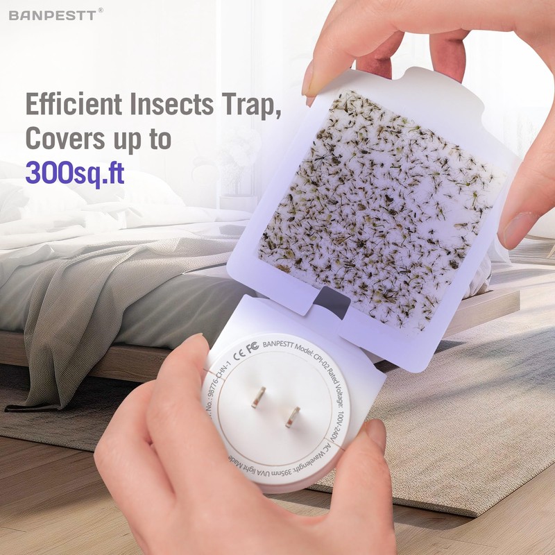 BANPESTT Refill Glue Boards for Flying Insect Trap Indoor Mosquito