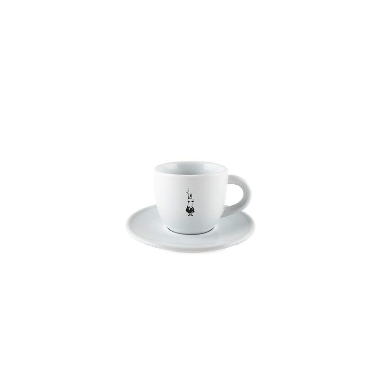 BIALETTI(ビアレッティ) Bialetti Cup & Saucer with Logo Espresso Coffee Cup