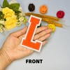 1 PCS 4.0" Orange Chenille Letter Patch, Iron on Patches