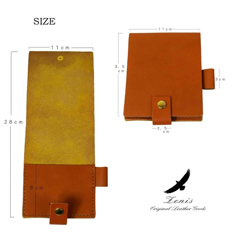 B7 Memo Paper Cover, Genuine Leather, Teapo Leather, with Pen