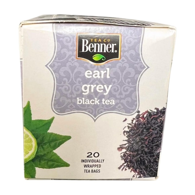 Earl Grey Black Tea Bags by Benner, 20 Count, 1.41