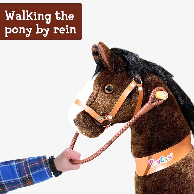 PonyCycle Ride on Horse Reins (85 cm), Brown