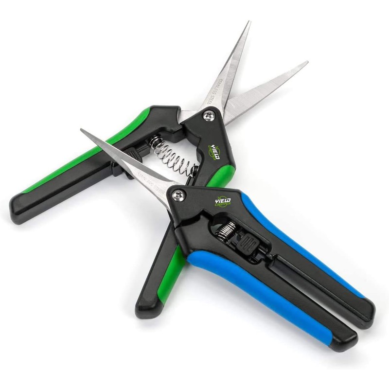 Hydroponic 2Pack Microtip Straight blade/Curved Blade Flower Leaf Trimmer Pruning