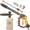 GDHXW Adjustable Length High Power Washer Gun 5000PSI,with Foam Cannon
