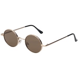 BEZLIT Women's Sunglasses Round Shape Men 30506, Brown Gold