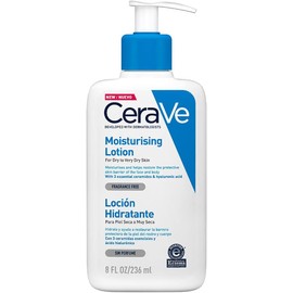CeraVe Loción Hidratante de Rostro y Cuerpo para Piel Seca con Ácido Hialurónico 236ml