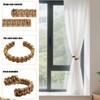 6 Pcs Braided Boho Curtain Tiebacks,Jute Rope Rustic Curtain Tie