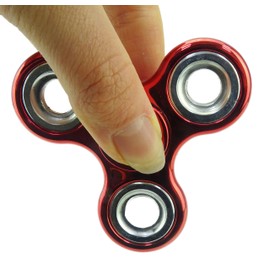 Christmas Concepts® - Exclusive Fidget Hand Spinner - Stress Reducer, Stress Relief, Autism - METALLIC RED