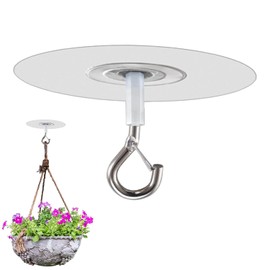 Ganchos De Techo Autoadhesivos De Alta Resistencia - 5 Ganchos De-OjoDe Techo Para Colgar Plantas, SelfAdhesive Ceiling Hooks, Ganchos De Techo Autoadhesivos Sin Perforación, Ceiling Eye Hooks