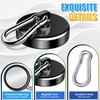 VSKIZ 200Lbs Magnetic Carabiner Hooks, 2 Pack Strong Magnetic Hooks