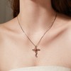 Cross Necklace for Women Rose Necklace Sterling Silver Cross Pendant