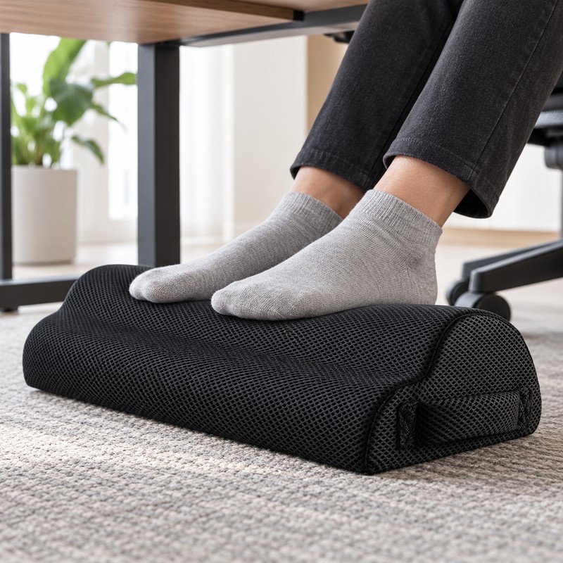 Memory Foam Footrest for Under Desk Comfort – Ergonomic Leg