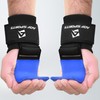 AQF Weight Lifting Hooks Straps, Non-Slip Rubber Coating Grips 8mm