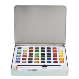 Solid Watercolor Paints Set 12 Pearlescent Colors Portable Painting Supplies with Iron Box48 Colors