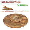 Utoplike Extra Large Acacia Wood Serving Tray, 23.6'' Round Charcuterie