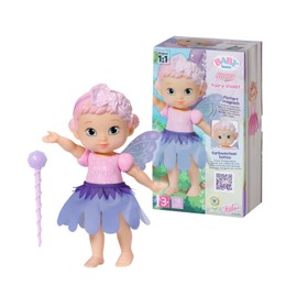 BABY born 833780 Storybook Fairy Violet 18 cm Fairy Doll with Fluttering Wings, Colour Changing Tattoo, Fairy Light, Wand Backdrop and Picture Book