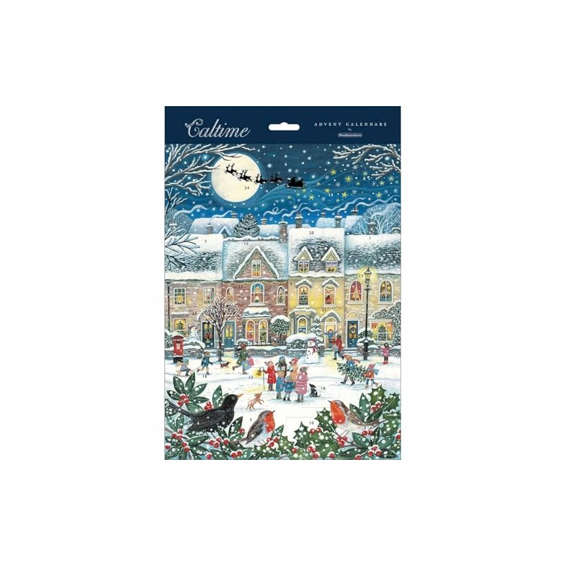 Christmas Carols in the Village Portrait Traditional Advent Calendar, Gift