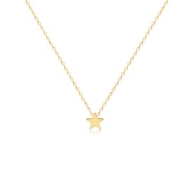 DeScount Dainty Little Gold Star Necklace,Simple Tiny Rising Star Pendant Necklaces for Women,Delicate Mimimalist Everyday Jewelry