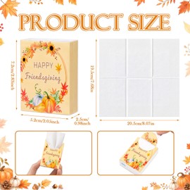 50 Pack Friendsgiving Travel Tissue, Soft Tissues for Purse