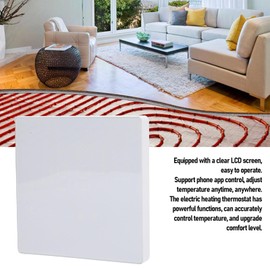 LCD Display Smart Temperature Controller, Electric Heating Thermostat with Fast Stable WiFi Connectivity for Smart Home, Simple Installation Process for Upgraded System, (White)