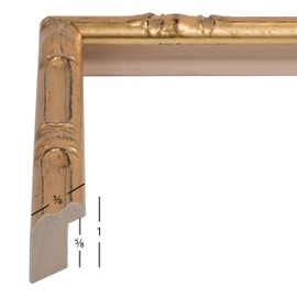 Craig Frames Vintage Champagne Gold Bamboo Composite Picture Frame, 18 x 24 Inch