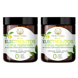 Electrolitos sin Azúcar, Hidratación en Polvo, Adicionado con Calcio, Zinc y Potasio. Keto, Paleo y Vegano, Sabor Frutos del Bosque, Limonada o Mandarina. Paquete con 2 o 3 Pzs. (Limonada, 2Pack)