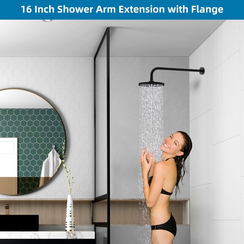 Hibbent 16 Inch All Metal Shower Extension Arm, Extra Long