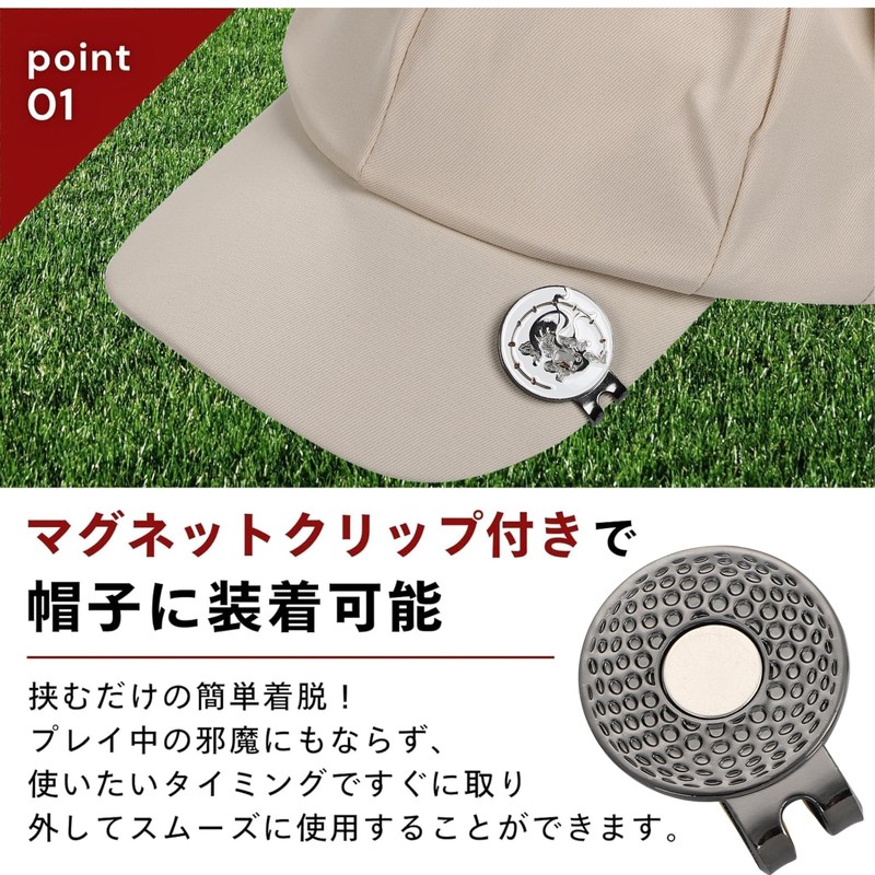 U0002 Golf Marker, Fujin, Thunder God, 1.3 inches (32 mm),