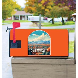Charlottesville Virginia Design B Souvenir Magnetic Mailbox Cover