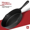 Ultrachef Sartén de Hierro Fundido con Mango Largo, Previamente Curado,