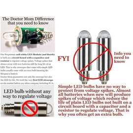 Third Generation Dr Mom Slimline Stainless LED Pocket Otoscope with Soft White Natural Hue Light Spectrum in Clamshell Packaging