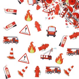 Pack of 120 Confetti Fire Brigade Decoration, Fire Brigade Table Decoration Children's Birthday, Fire Brigade Confetti for Birthday Party Table Decoration