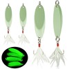 Noctilucent Luminous Fishing Lures Metal Hard Bait Night Glow Sea
