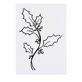 'Sprig Of Holly' Temporary Tattoo - Water Resistant, Skin-Safe, Non-Toxic Transfer (TO00028871)