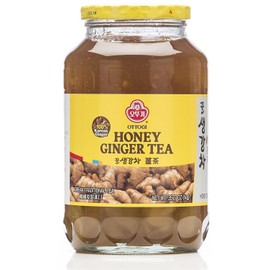 [OTTOGI] Honey Ginger Tea 35oz (1kg), Traditional Korean Tea Concentrate with Real Sliced Ginger & Honey, Caffeine-Free, Soothing & Versatile for Hot or Cold Drinks, Yogurt, and Desserts