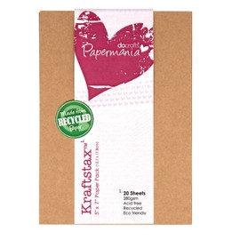 Papermania 7 x 5-inch Kraftstax Premium Kraft Paper Inserts Eco Cardstock, Pack of 20, Brown