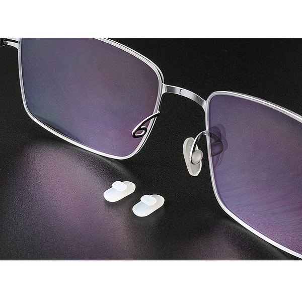 Push-in Eyeglasses Nose Pads,BEHLINE Soft Silicone Push-on Glasses Nose Pads Nose Piece Replacement for Mykita Sunglasses Eyeglasses(White,1 Pair)