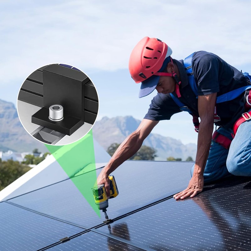 Mailfull Pack of 8 Solar Panel Brackets 30 mm PV