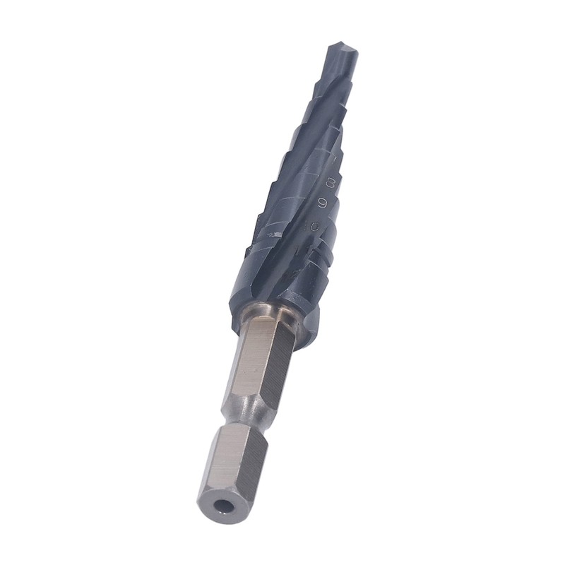 Spiral Grooved Step Drill Bit 4mm to 12mm Step 1/4in
