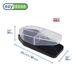 EZY DOSE Pill Cutter and Splitter, Cuts Pills, Vitamins, Tablets, Stainless Steel Blade, Travel Sized, Safely Cut Pills and Vitamins, Accurate and Easy Cutting, Black, BPA Free