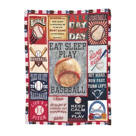 Baseball Blanket Baseball Throws Blanket Sports Lover Gifts Throw Blankets Baseball Decor Soft Cozy Fleece Plush Warm Flannel Bedding Blanket for Men Boys Kids Adults Couch Bed 40"X50"