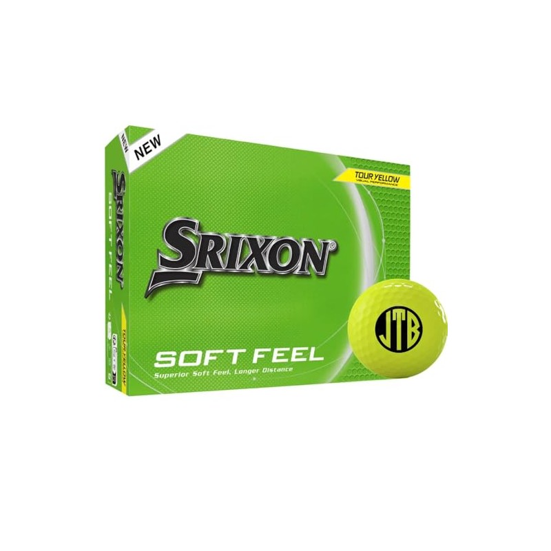Srixon Soft Feel 14 Yellow Monogrammed Golf Balls - 2025