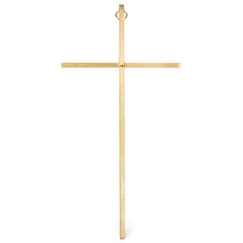 Dicksons Goldtone 8 Inch Metal Decorative Hanging Wall Cross
