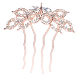 TOVINANNA Rhinestone Crown Hair Comb for Stylish Decorative Hair Accessory Durable with Dazzling Rhinestones for Weddings Parties and Special Occasions