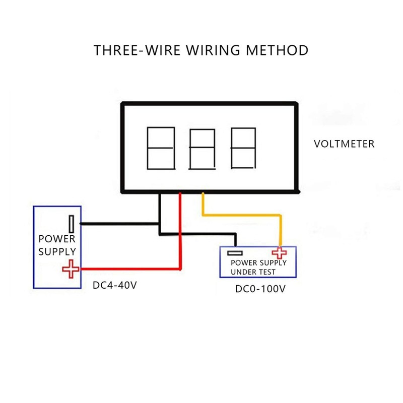 5Pcs DC 4-30V Mini Digital Voltmeter Three‑Wire LED Voltmeter Display