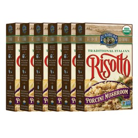 Lundberg Family Farms - Traditional Italian Risotto, Porcini Wild Mushroom, Convenient Side Dish, 20 Minute Cook Time, Pantry Staple, Non-GMO, Gluten-Free, USDA Certified Organic (5.9 oz, 6-Pack)